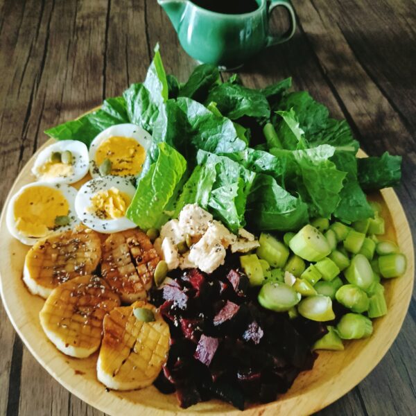 Salad phomai viên mix củ hấp